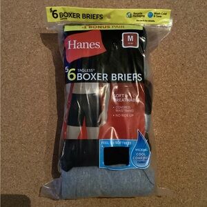 SOLD Hanes Men's Boxer Briefs - Black and Light Blue
